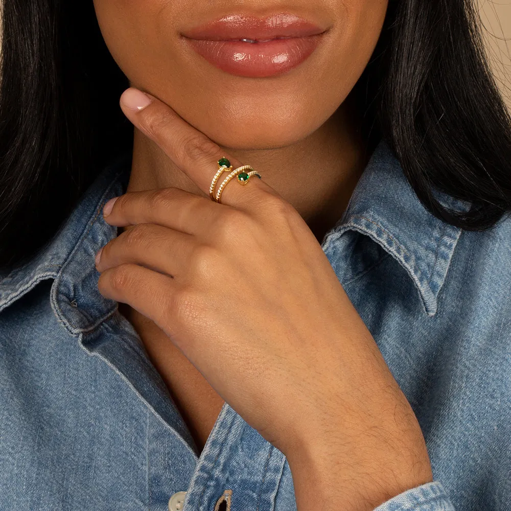 Colored Multi Shape Wrap Ring