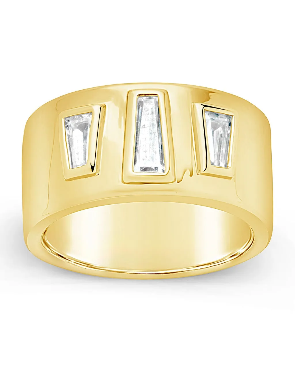 Colsie Tapered CZ Cigar Band Ring