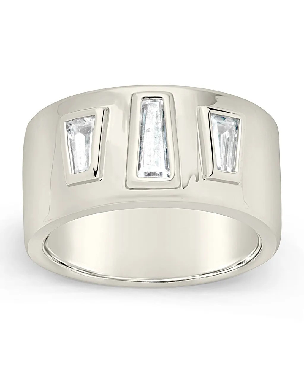Colsie Tapered CZ Cigar Band Ring