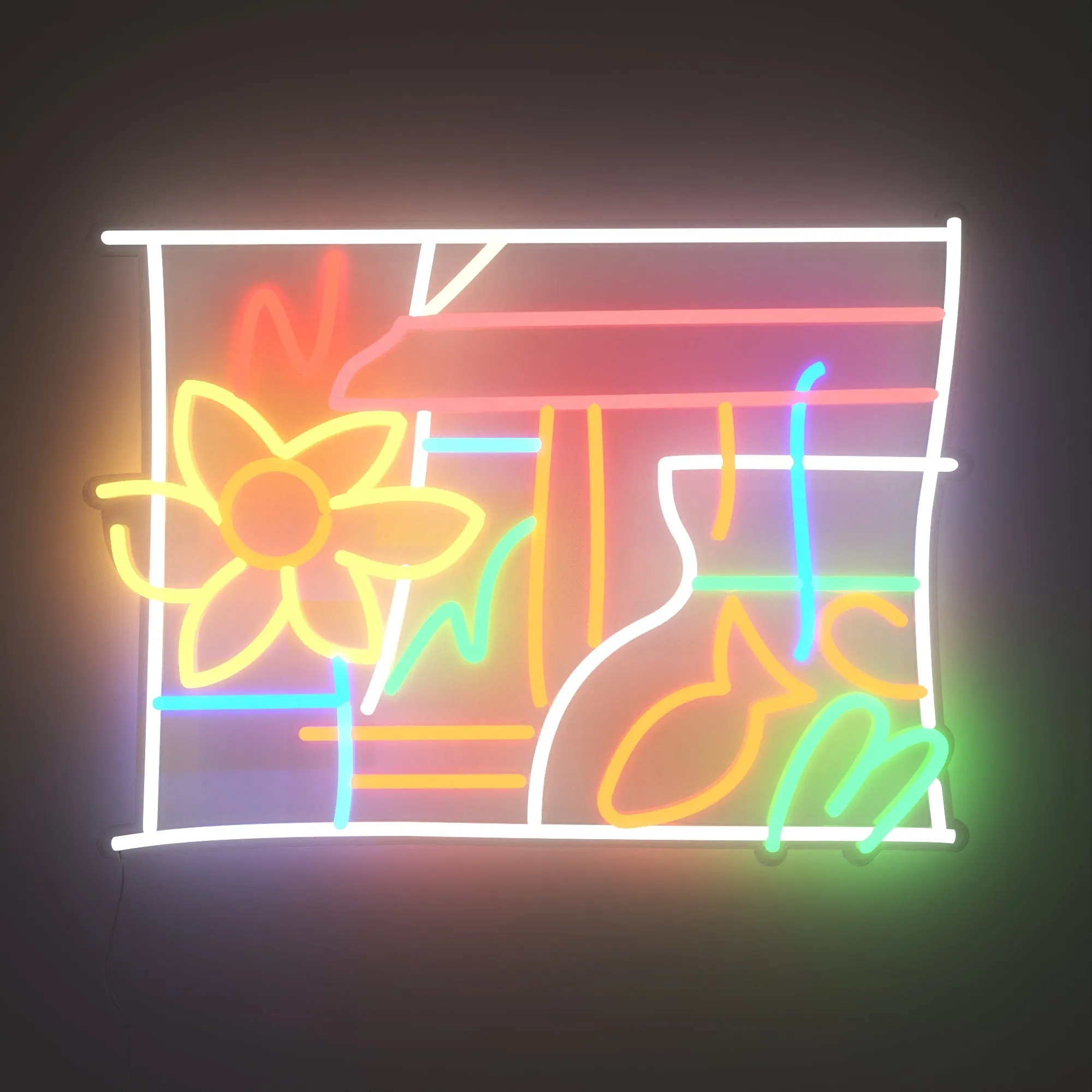 Composition by Tom Wesselmann - LED neon sign