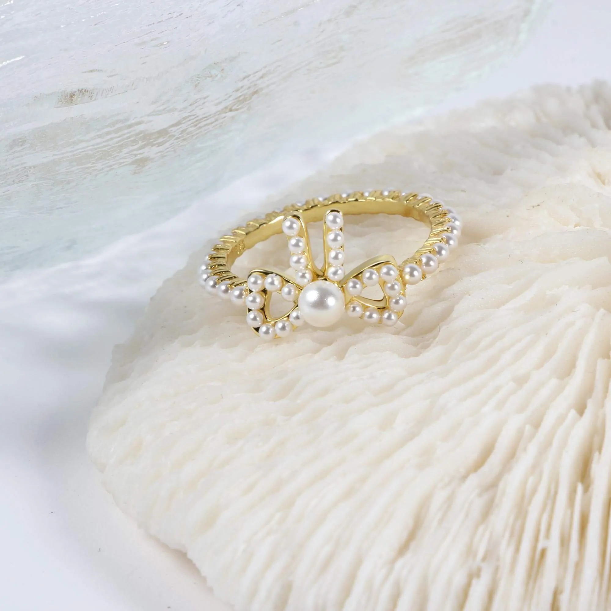 Coquette Charm Dainty Encrusted Ring Bracelet Necklace Chic Hoop Earrings Set by Katie