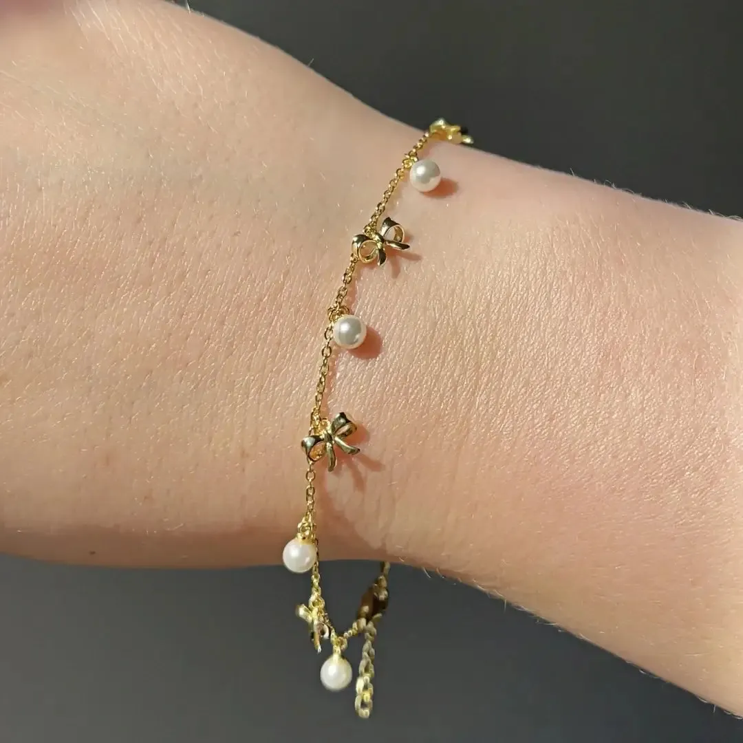 Coquette Charm Dainty Encrusted Ring Bracelet Necklace Chic Hoop Earrings Set by Katie