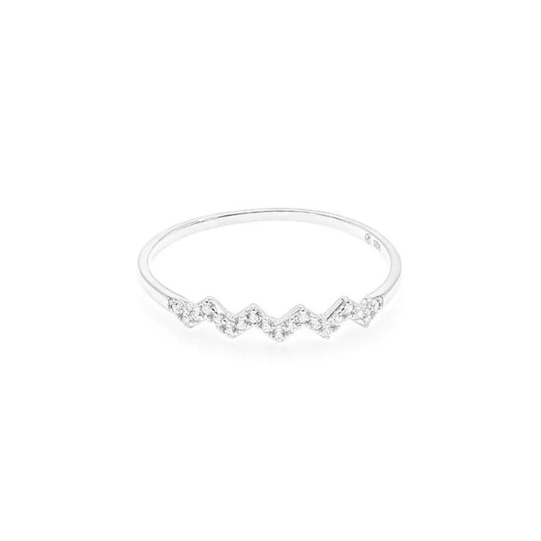 CRYSTAL ZIG ZAG ring