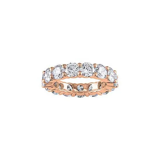 Cubic Zirconia & 18K Rose Gold-Plated Pavé Ring