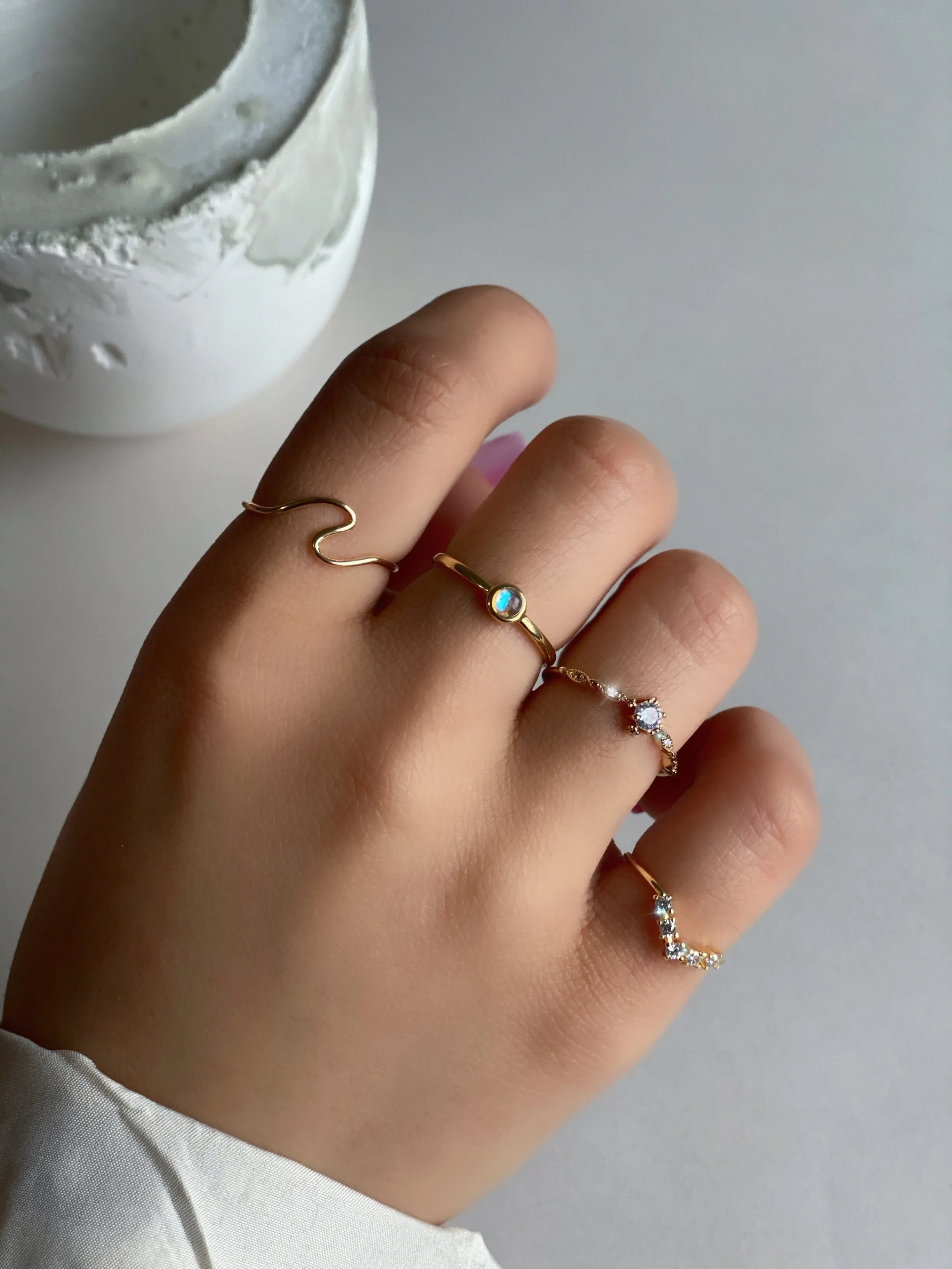 Cubic zirconia ring