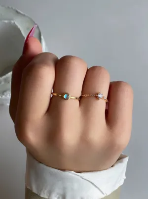 Cubic zirconia ring
