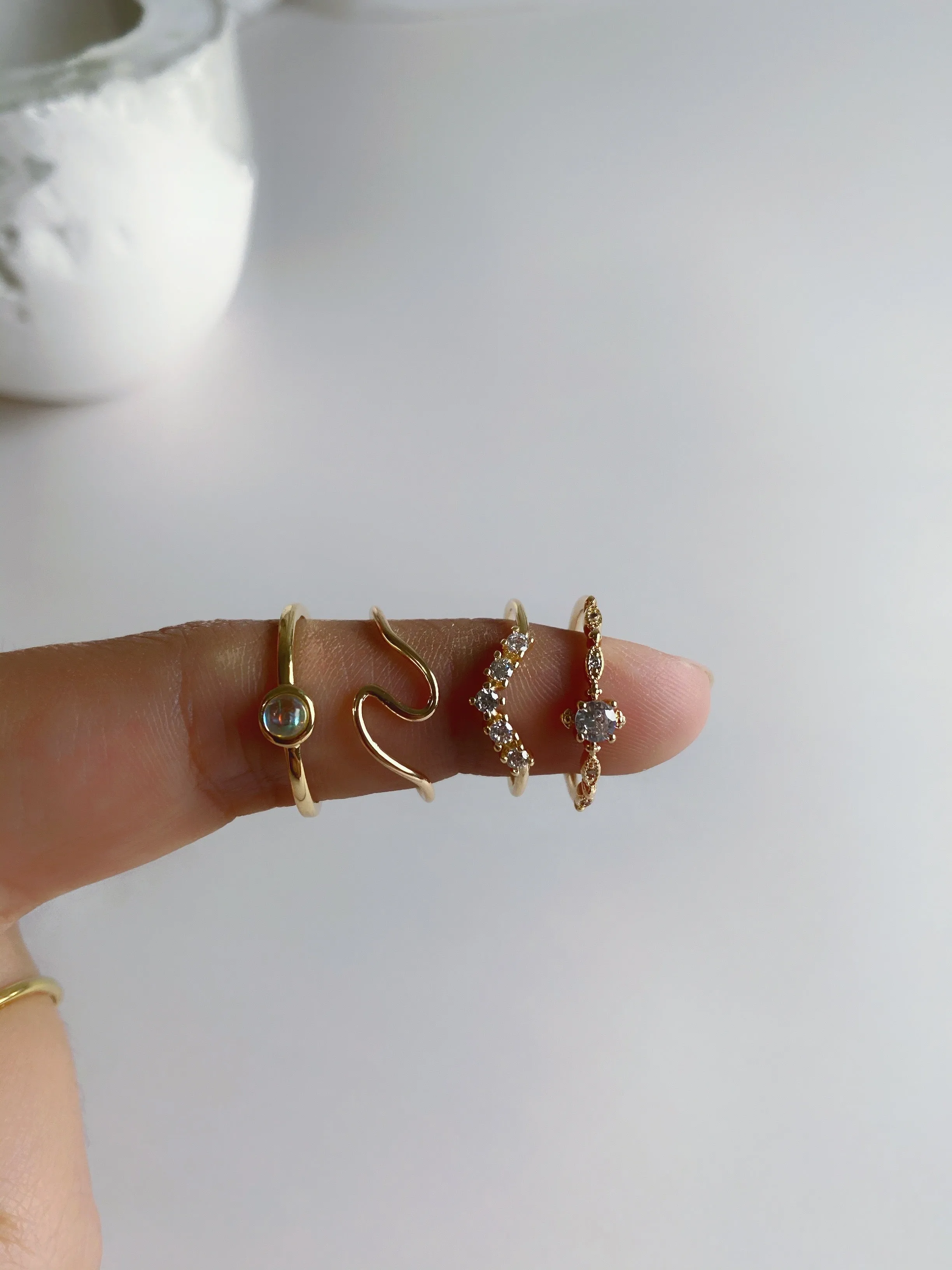 Cubic zirconia ring