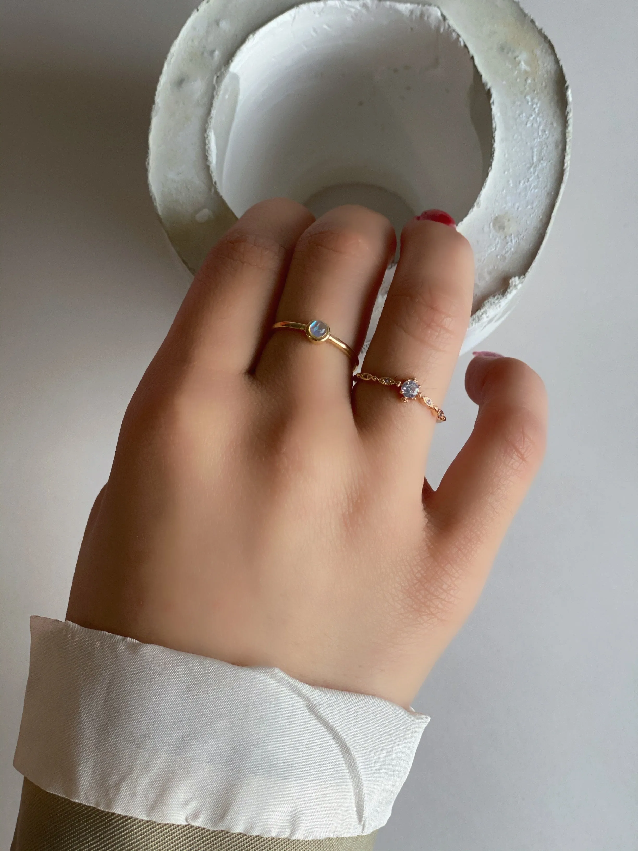 Cubic zirconia ring