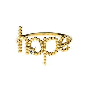 Custom Beaded Name & Diamond Ring