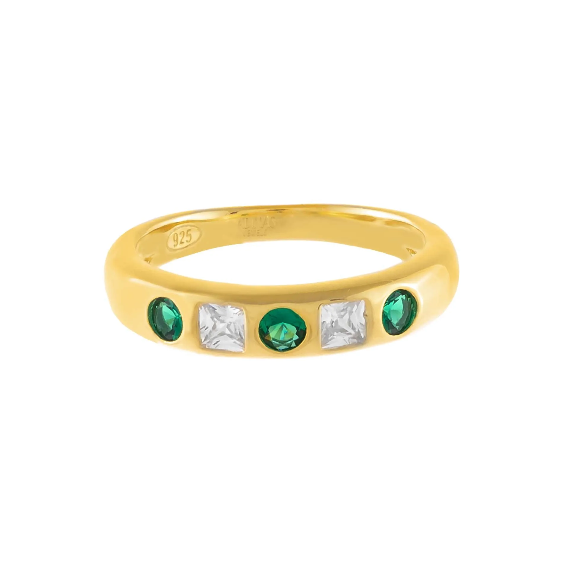 CZ Colored Dome Ring