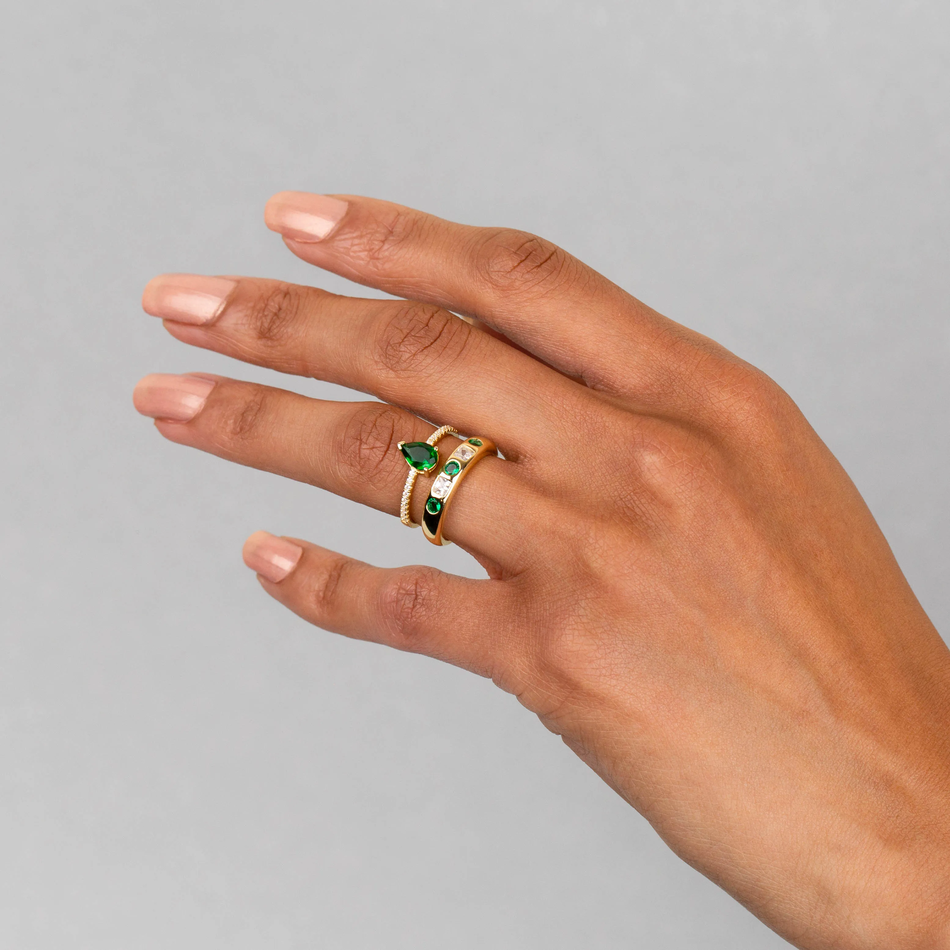 CZ Colored Dome Ring