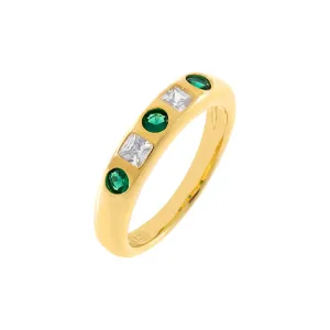 CZ Colored Dome Ring