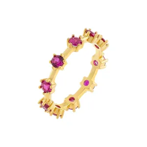 CZ Colored Multi Stone Ring