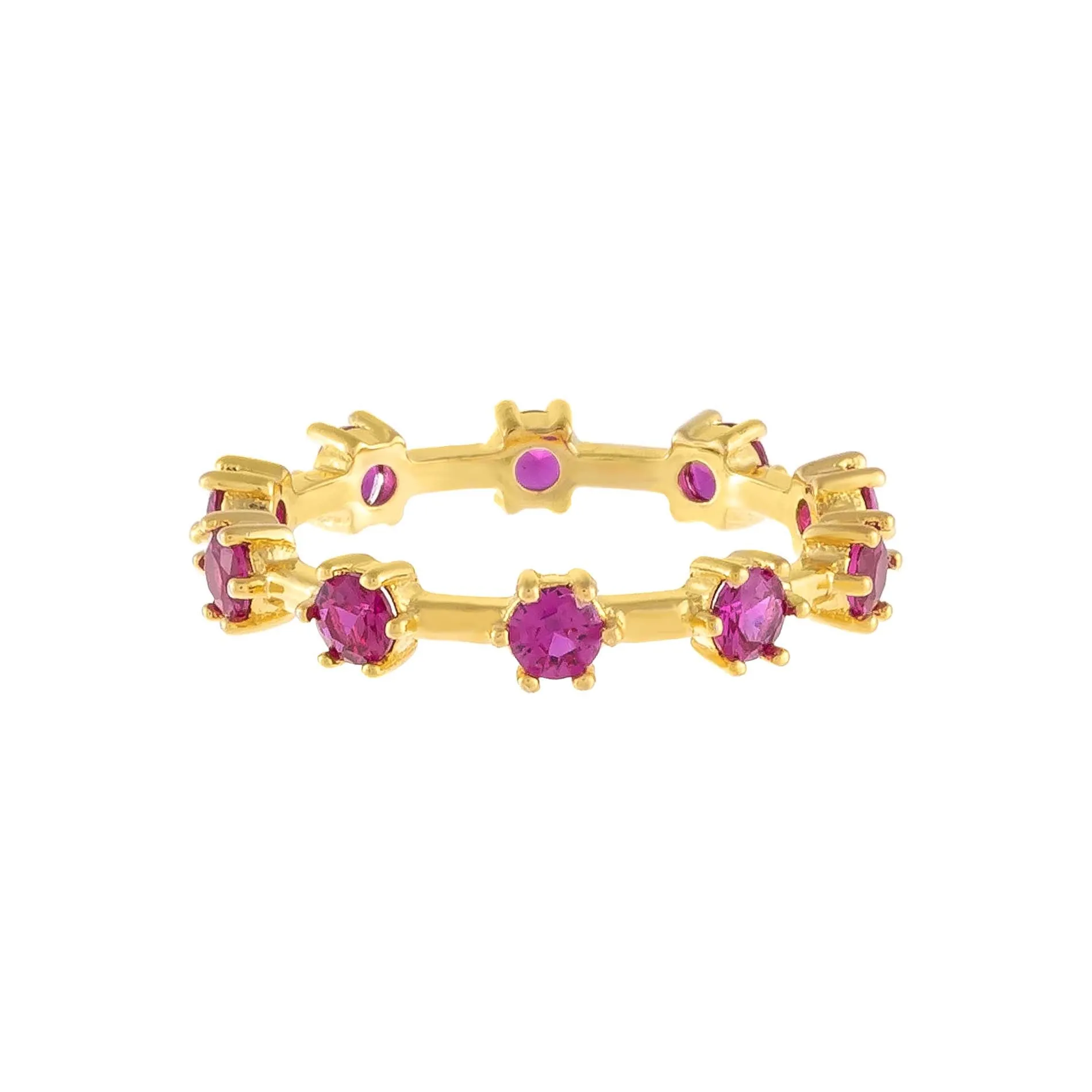 CZ Colored Multi Stone Ring