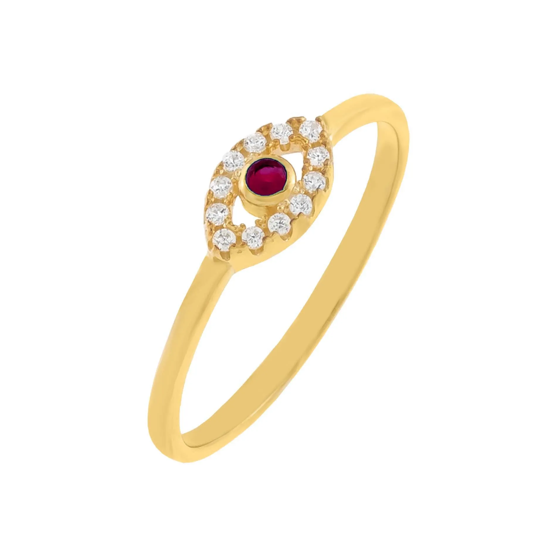 CZ Evil Eye Ring