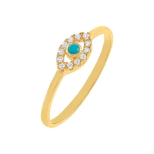 CZ Evil Eye Ring