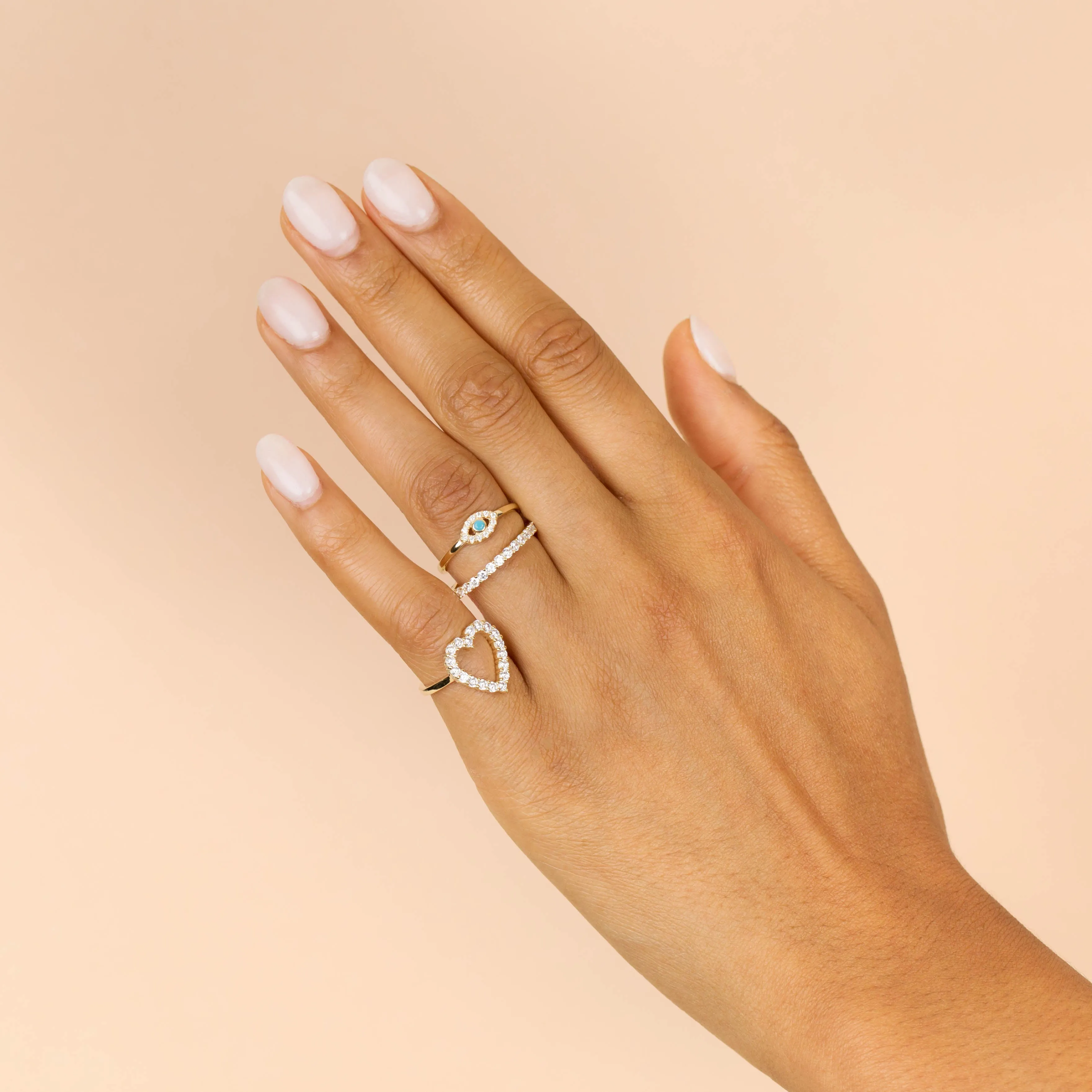CZ Evil Eye Ring
