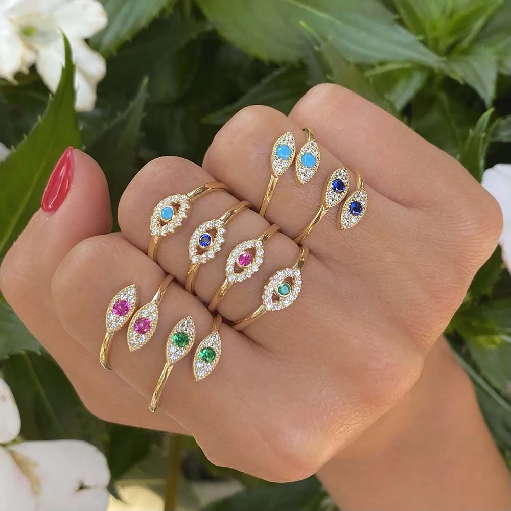 CZ Evil Eye Ring