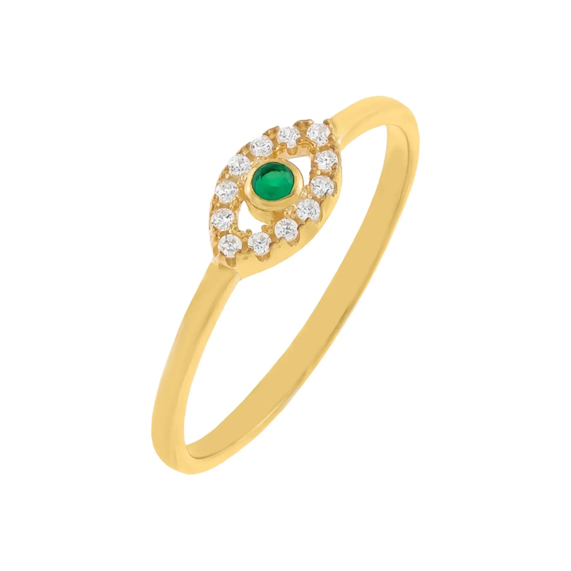 CZ Evil Eye Ring