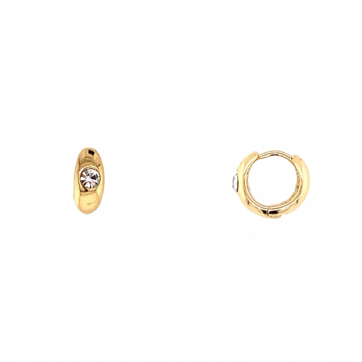 CZ Huggie Earrings