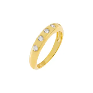 CZ Multi Stone Dome Ring