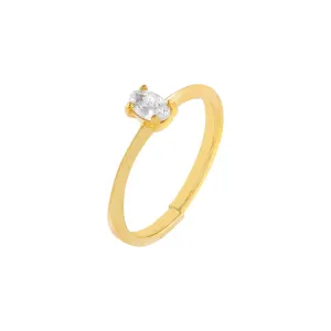 CZ Oval Stone Ring