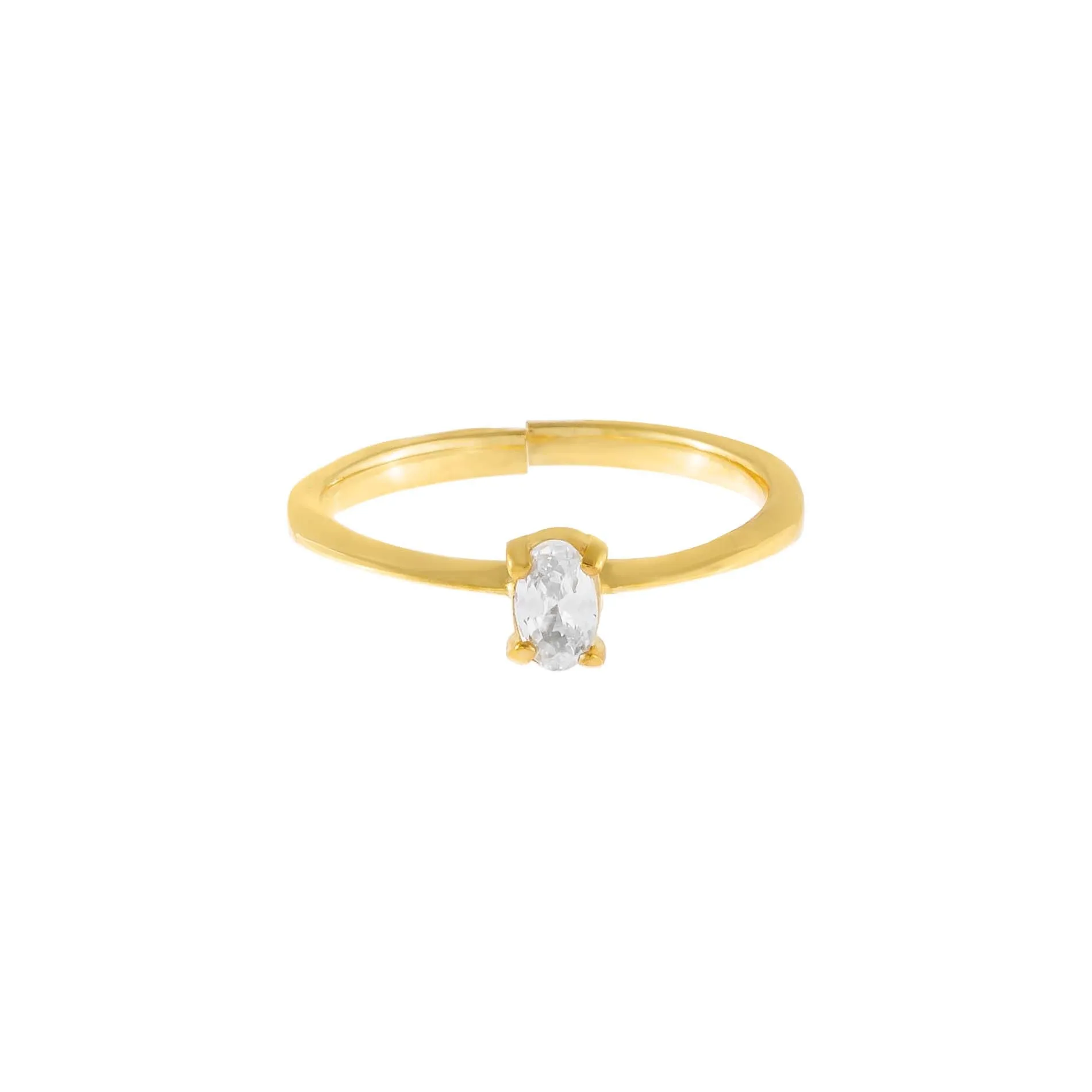 CZ Oval Stone Ring