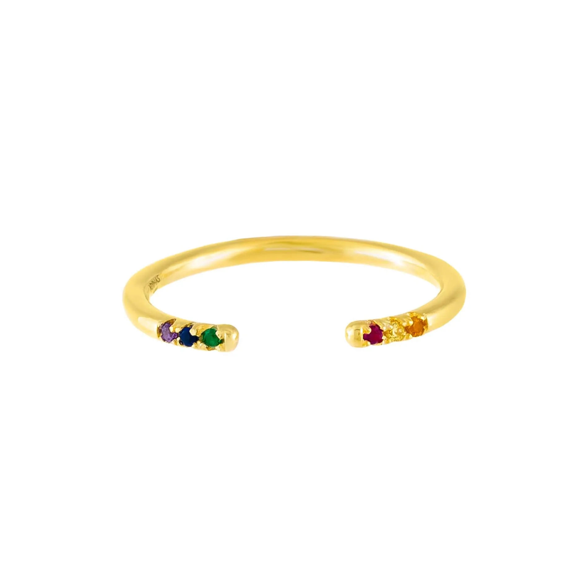 CZ Rainbow Claw Ring