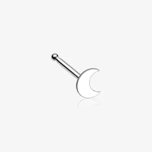 Dainty Crescent Moon Icon Nose Stud Ring