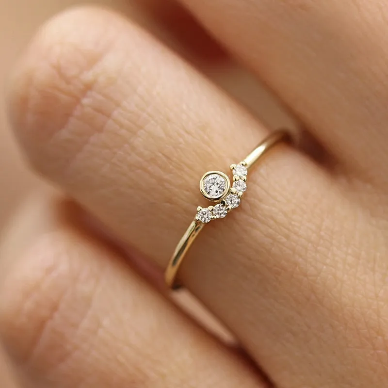 Dainty Crystal Ring