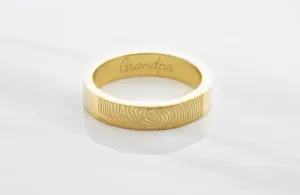 Dainty Custom Fingerprint Ring