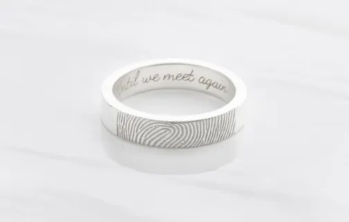 Dainty Custom Fingerprint Ring