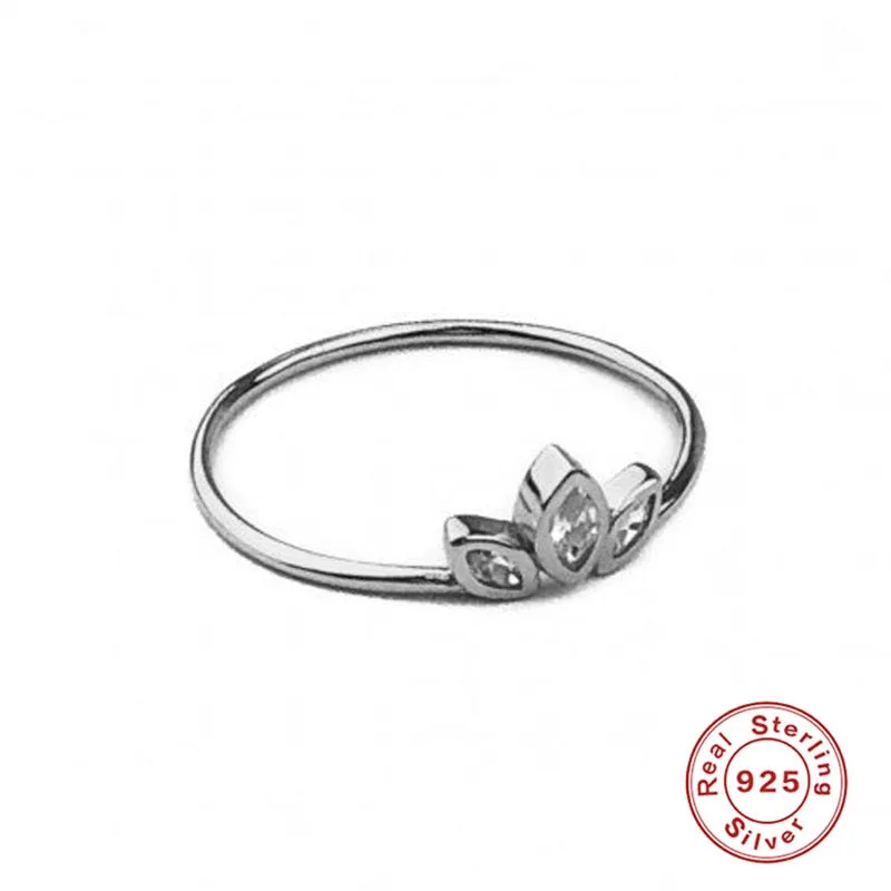 Dainty CZ Crystal Engagement Ring