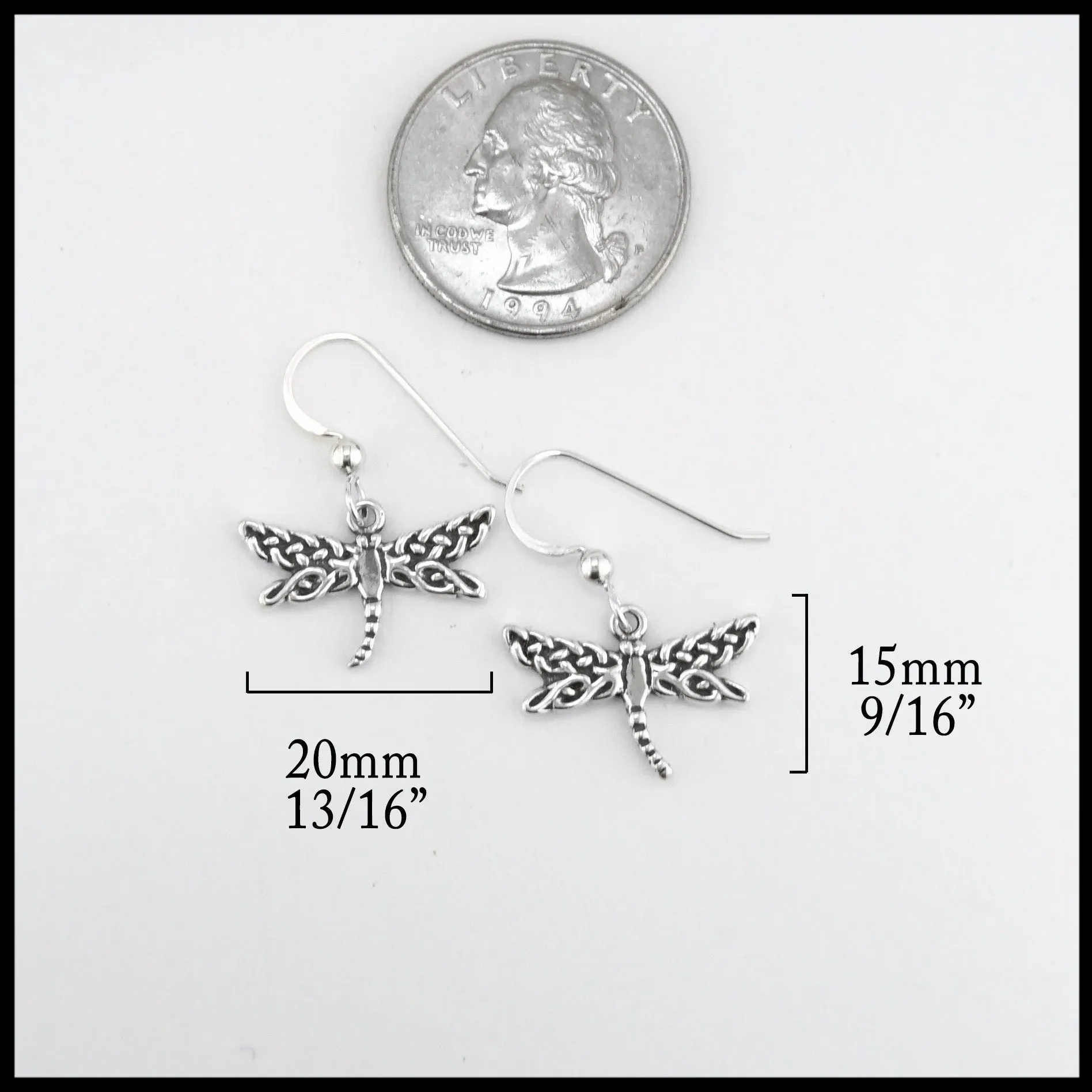 Dainty Dragonfly Drop Earrings