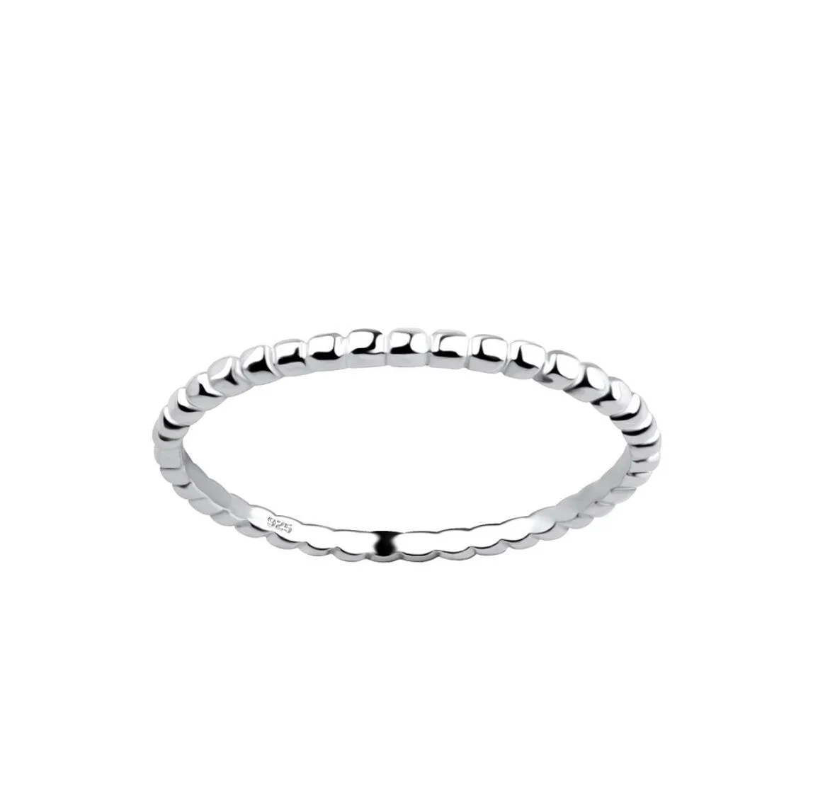 Dainty Flat Beaded Ring