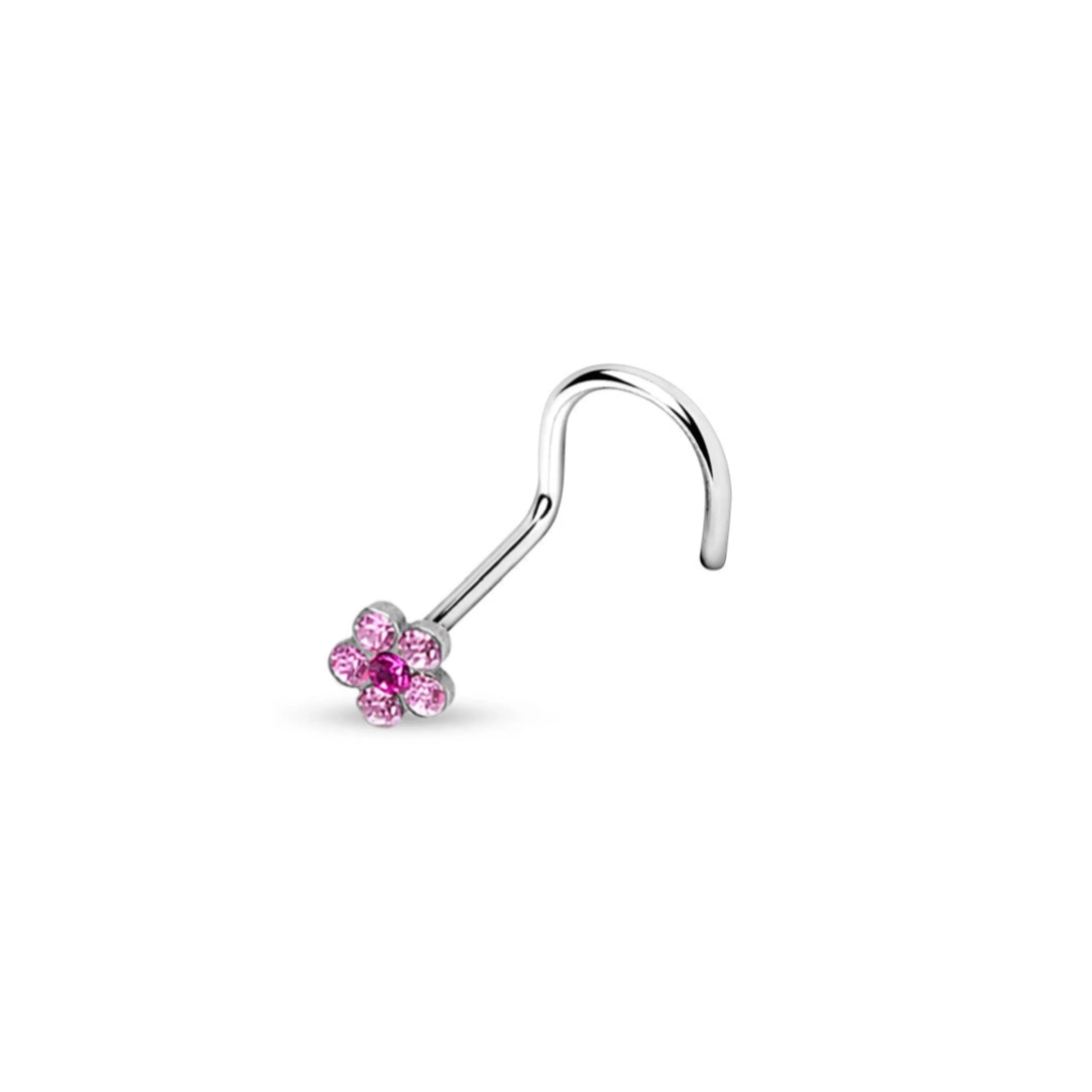 Dainty Gem Flower Nose Screw