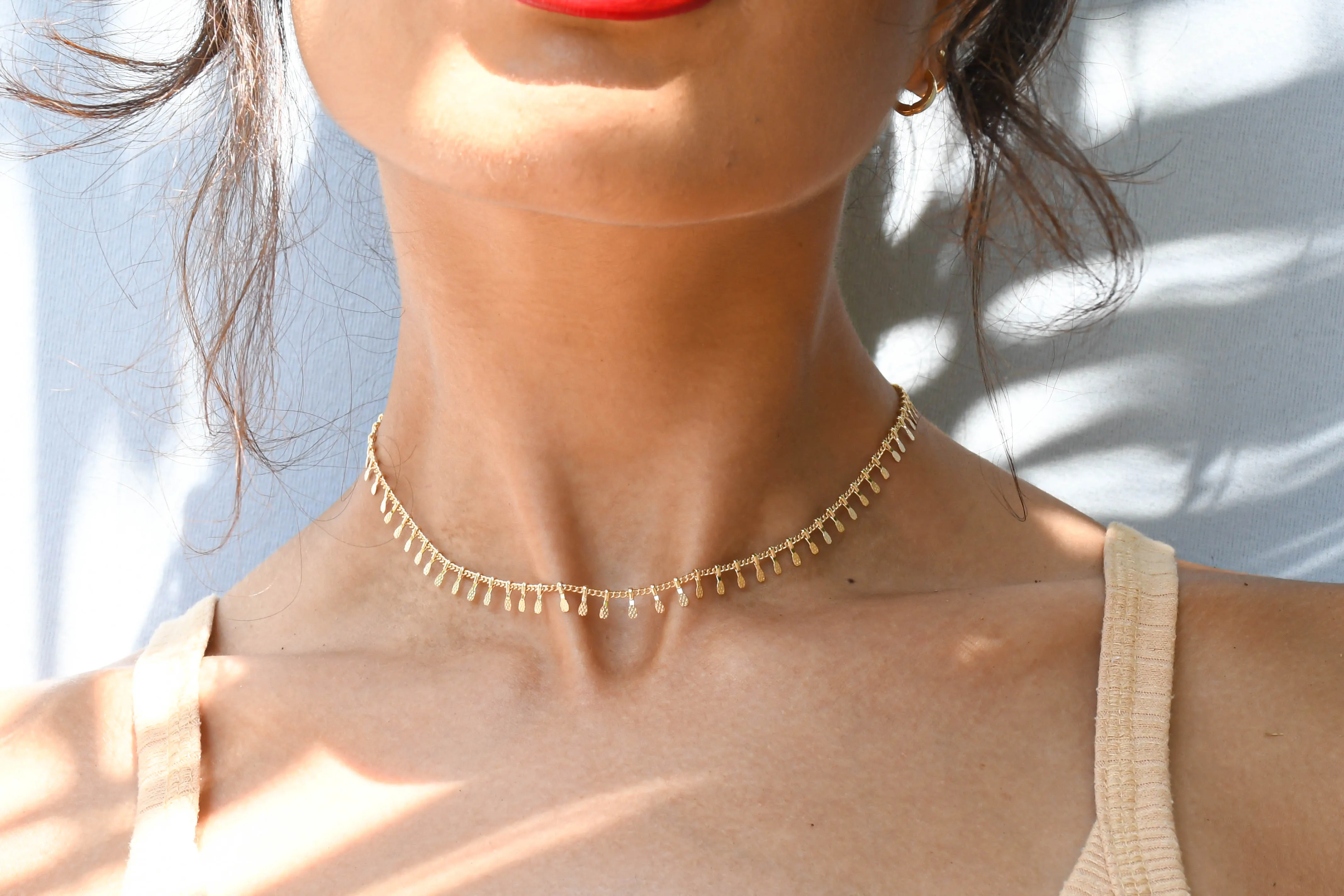 Dainty Gold Sun Necklace