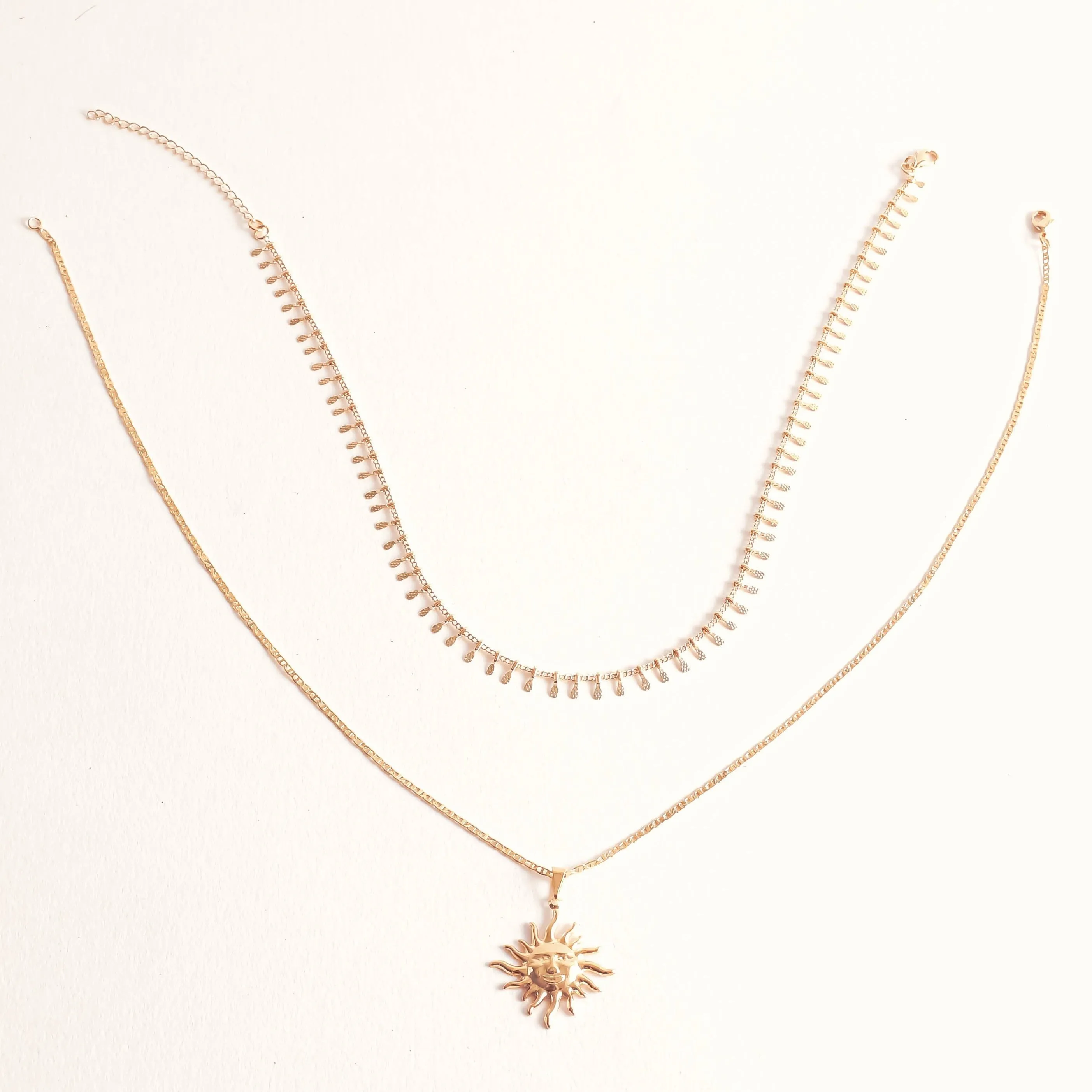 Dainty Gold Sun Necklace