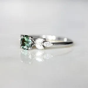 Dainty Green Zircon Ring