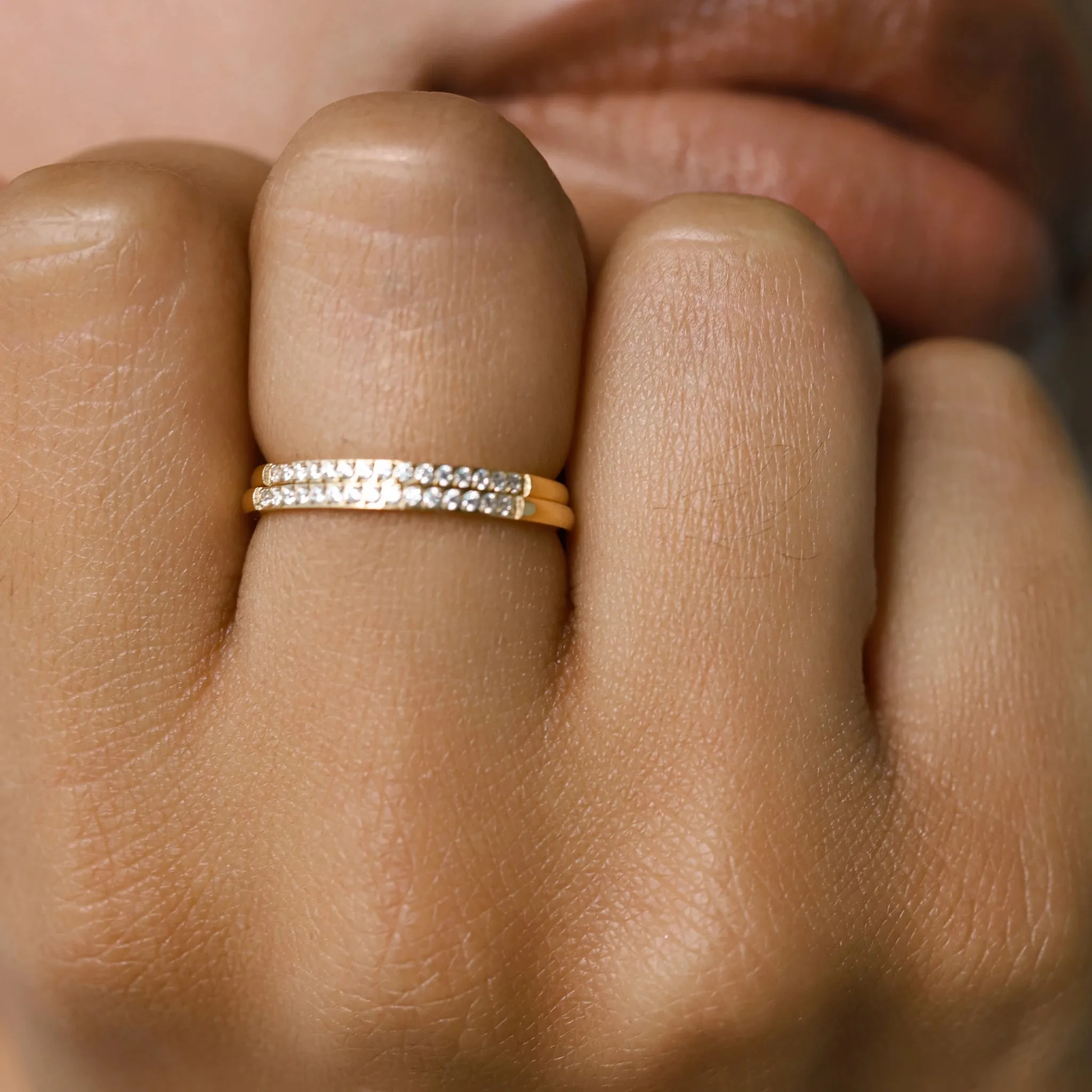 DAINTY HALF ETERNITY RING BAND