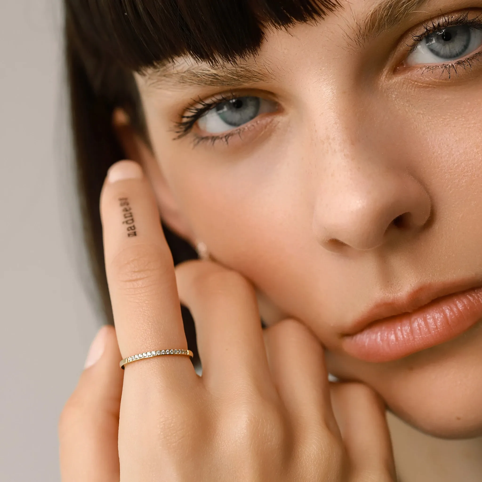 DAINTY HALF ETERNITY RING BAND