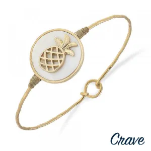 Dainty metal pineapple bracelet