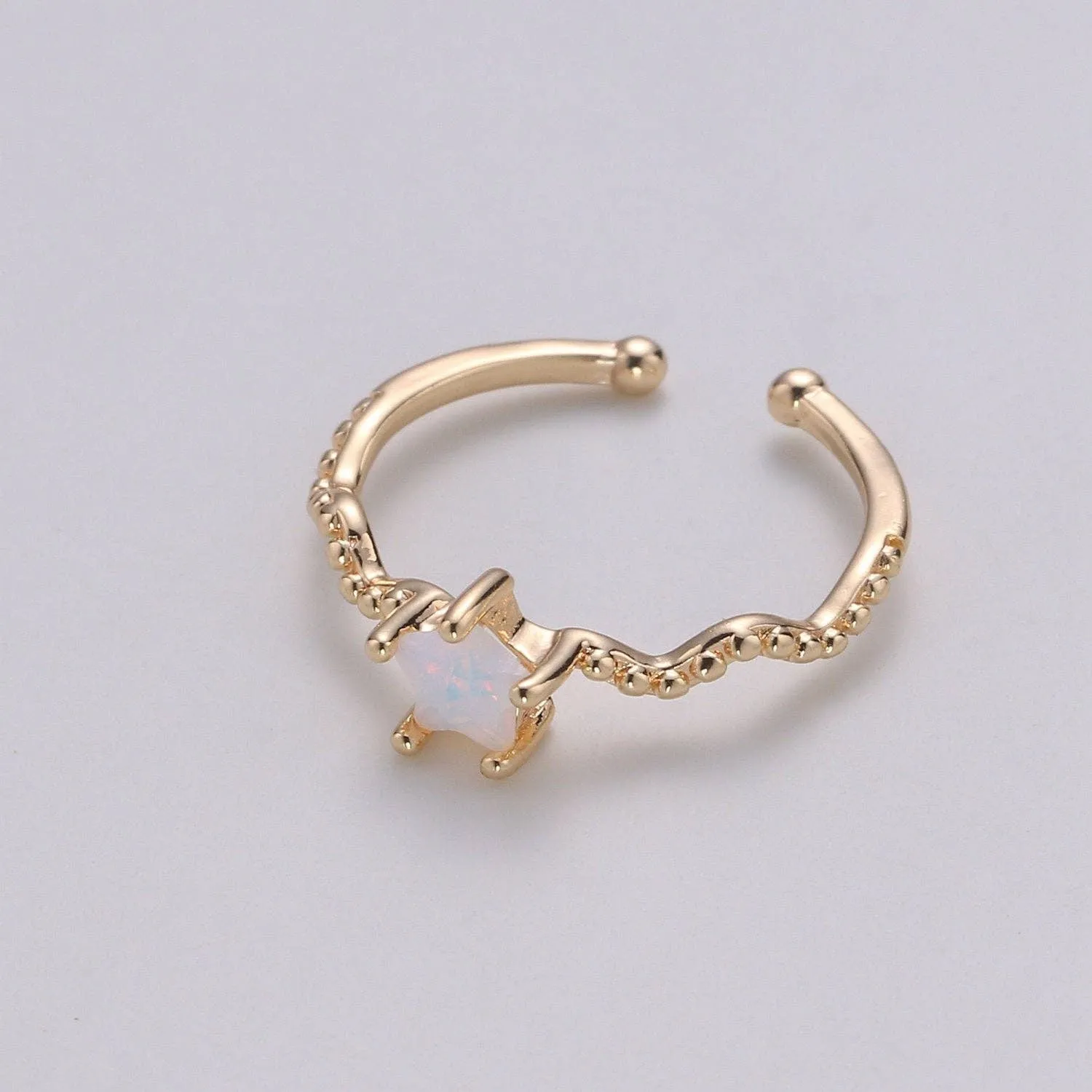 Dainty Star Ring Open Ring Cz Ring Minimalist Ring Crystal Ring Adjustable Ring Gold Ring Stacking Ring Girlfriend Christmas | R109