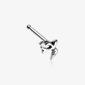 Dainty Swallow Bird Nose Stud Ring