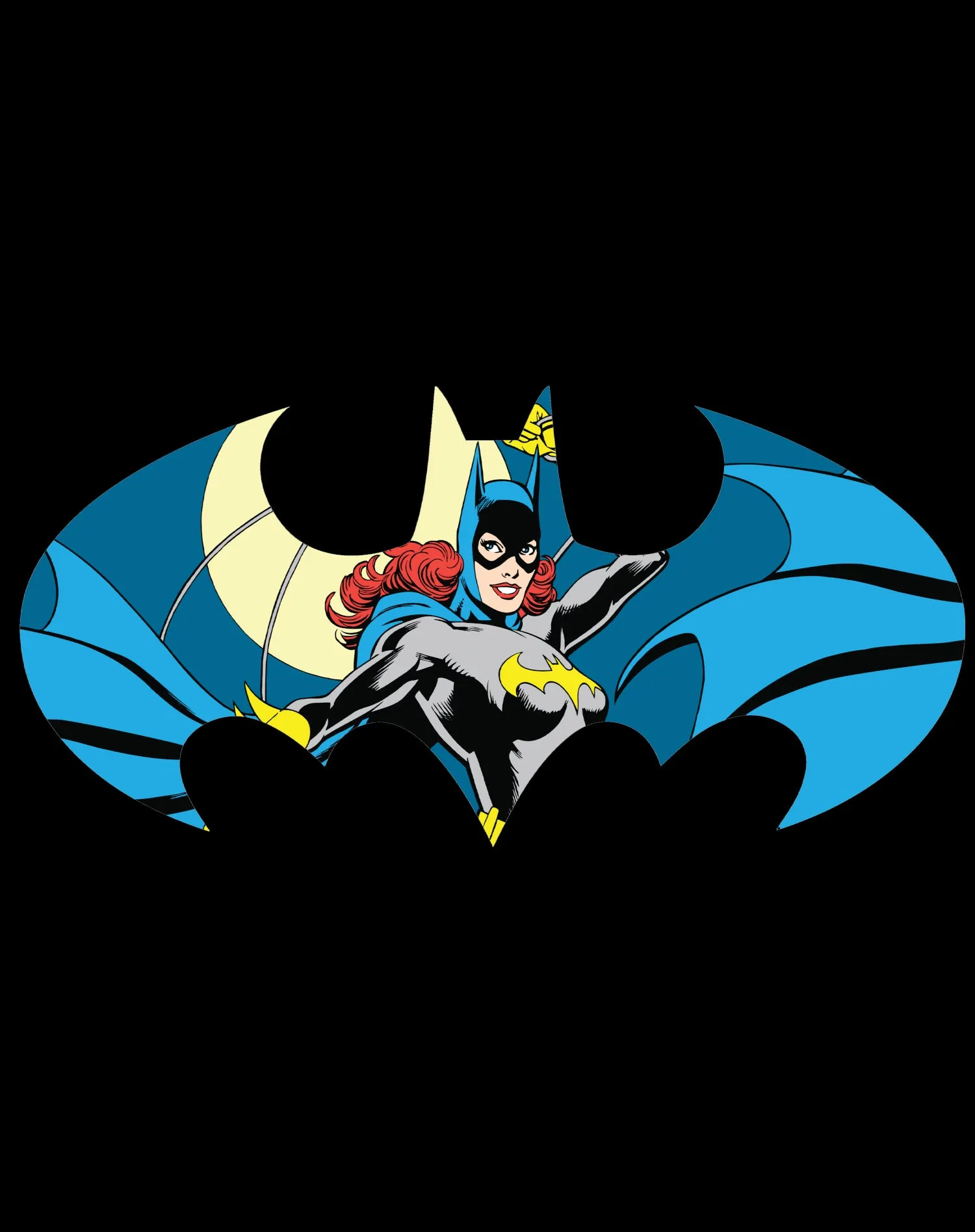 DC Comics Batgirl Logo Character Shield Official Men's T-Shirt