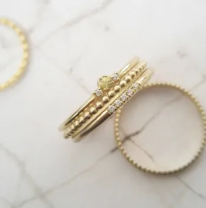 Delicate wedding band set, dainty stacking rings, thin gold stacking rings, 14k gold delicate stacking set, bridal ring set