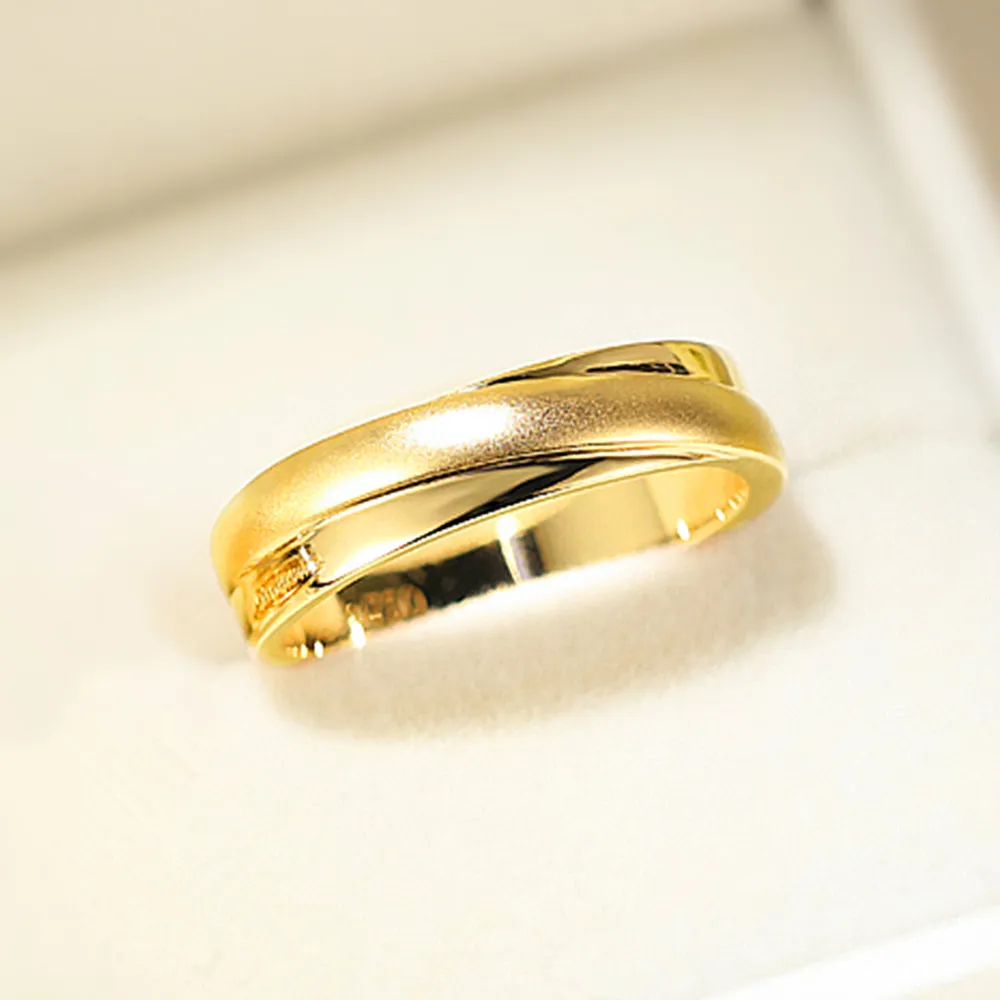 Diamond Criss-Cross Overlay Matching Couple Wedding Rings