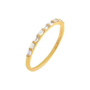 Diamond Dainty Multi-Baguette Band 14K