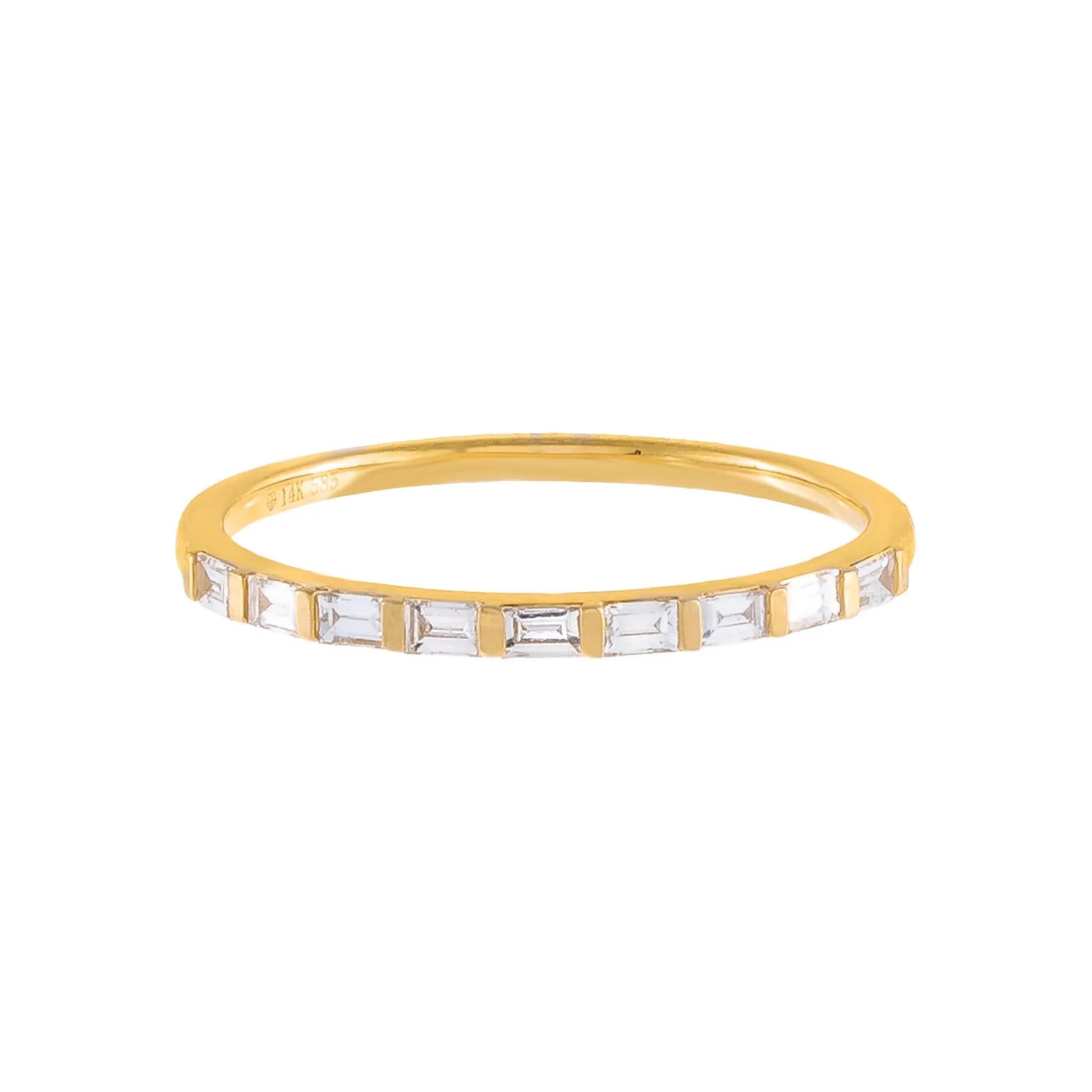 Diamond Dainty Multi-Baguette Band 14K
