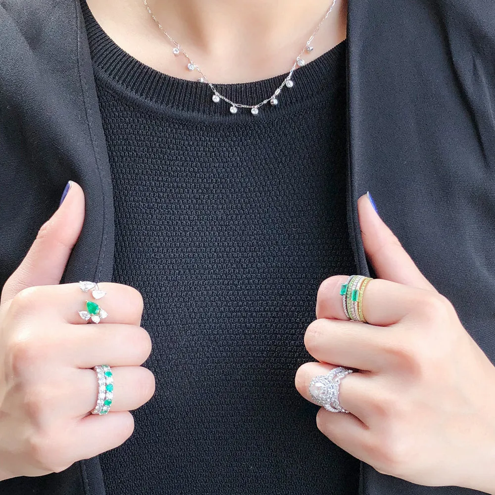 Diamond Droplet Necklace
